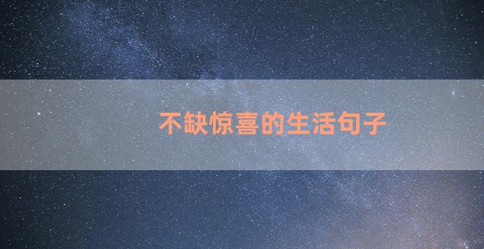 不缺惊喜的生活句子