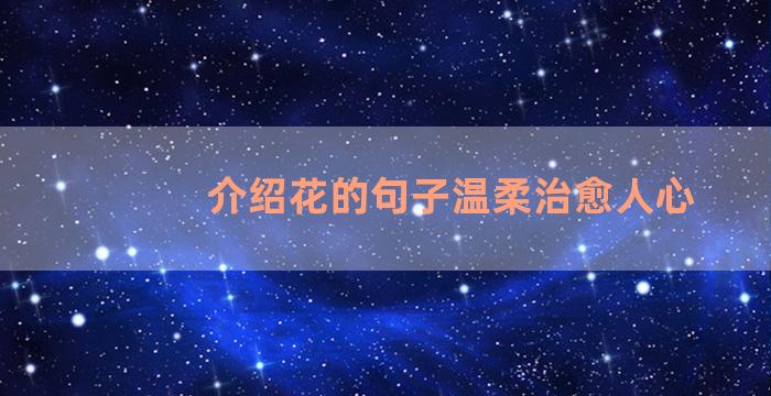 介绍花的句子温柔治愈人心