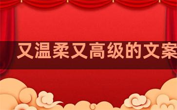 又温柔又高级的文案句子