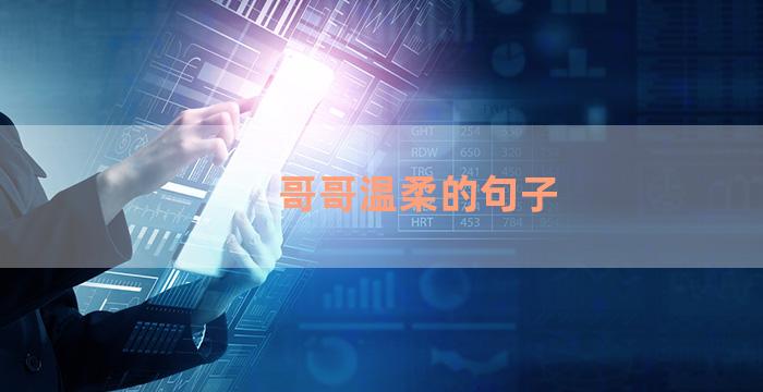 哥哥温柔的句子