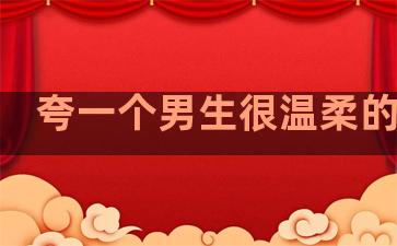夸一个男生很温柔的句子