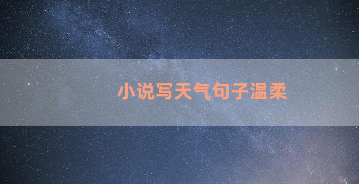 小说写天气句子温柔