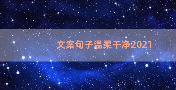 文案句子温柔干净2021