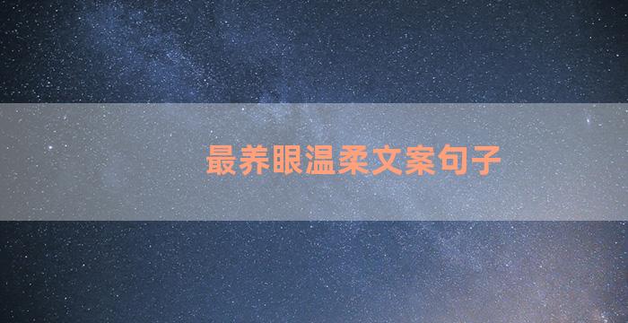 最养眼温柔文案句子